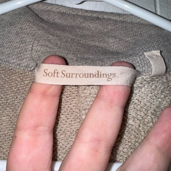 Women's‎ Plus Size Beige Oversized Jacket 3/4 Sleeve Mid-Length Spring - Picture 6 of 8